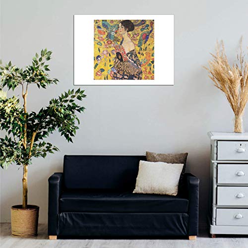 Affiche encadrée Gustav Klimt jaune petite taille Spiffing Prints - 2