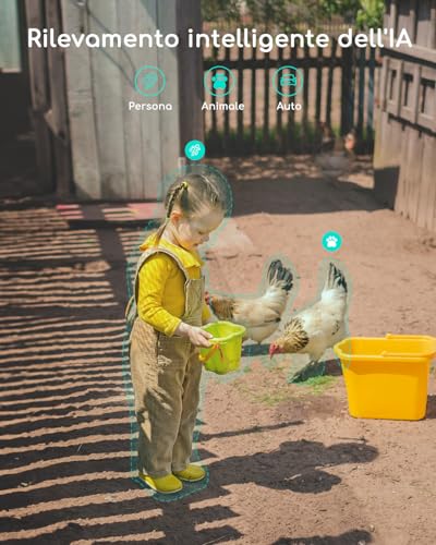 COOAU 4G Telecamera Esterno con SIM e pannello solare,2K Telecamere Batterie Senza Fili con 64G card,360°PTZ Videocamera Sorveglianza,Visione Notturna a Colori,Audio Bidirezionale ，IP66 - Immagine 5