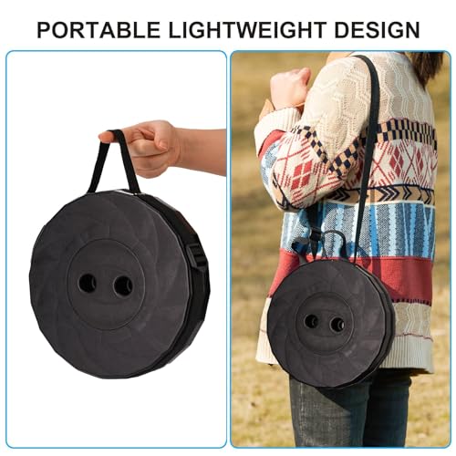 Image of Doseno Upgraded Foldable Stool Thickened, Portable Collapsible Stool Retractable Stool for Fishing, Hiking Tours, BBQ, Parties, Outdoor Activities