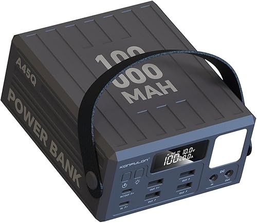Banco de energía de alta capacidad, 100000 mAh, carga rápida, 22.5 W, PD y 20 W, paquetes de baterías portátiles USB C con 7 salidas y pantalla LCD,