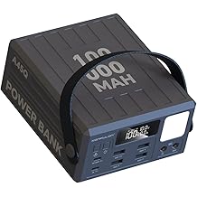 High Capacity Power Bank 100000mAh Fast Charging 22.5W PD 20W Portable USB C Battery Packs with 7 Outputs &amp; LCD Display Battery Bank for iPhone, Samsung, iPad ,Macbook &amp; Outdoors Camping (GREY)