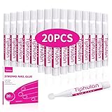 20 Pcs TIPHULAN Professional Nail Glue for Nail Tips, Acrylic Nails, Press On Nails - 40g Large Capa
