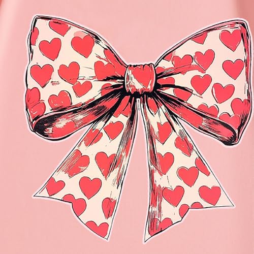 Girls' Short Sleeve Graphic T-Shirts Bow Print Tee Shirts Summer Cotton Tshirts Crewneck Cute Tops2