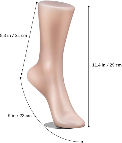 Miniatura 4 de EXCEART Modelo de calcetín de pie de maniquí, exhibición de calcetines de pie femeninos magnéticos, pulsera de tobillo para calcetines cortos,