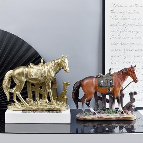 Estatua de resina de caballo para decoración miniatura 6
