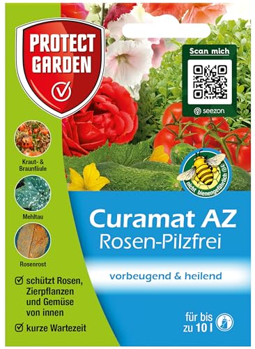 Curamat AZ Rosen-Pilzfrei, Konzentrat gegen Pilzkrankheiten mit vorbeugender und heilender Wikung an Rosen, Zierpflanzen und Gemüse, 2 x 4 ml