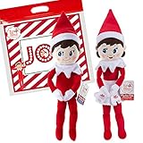 The Elf on The Shelf 12' Plushee Pal Snuggler Elf Light Girl & Boy and Exclusive Joy Travel Bag