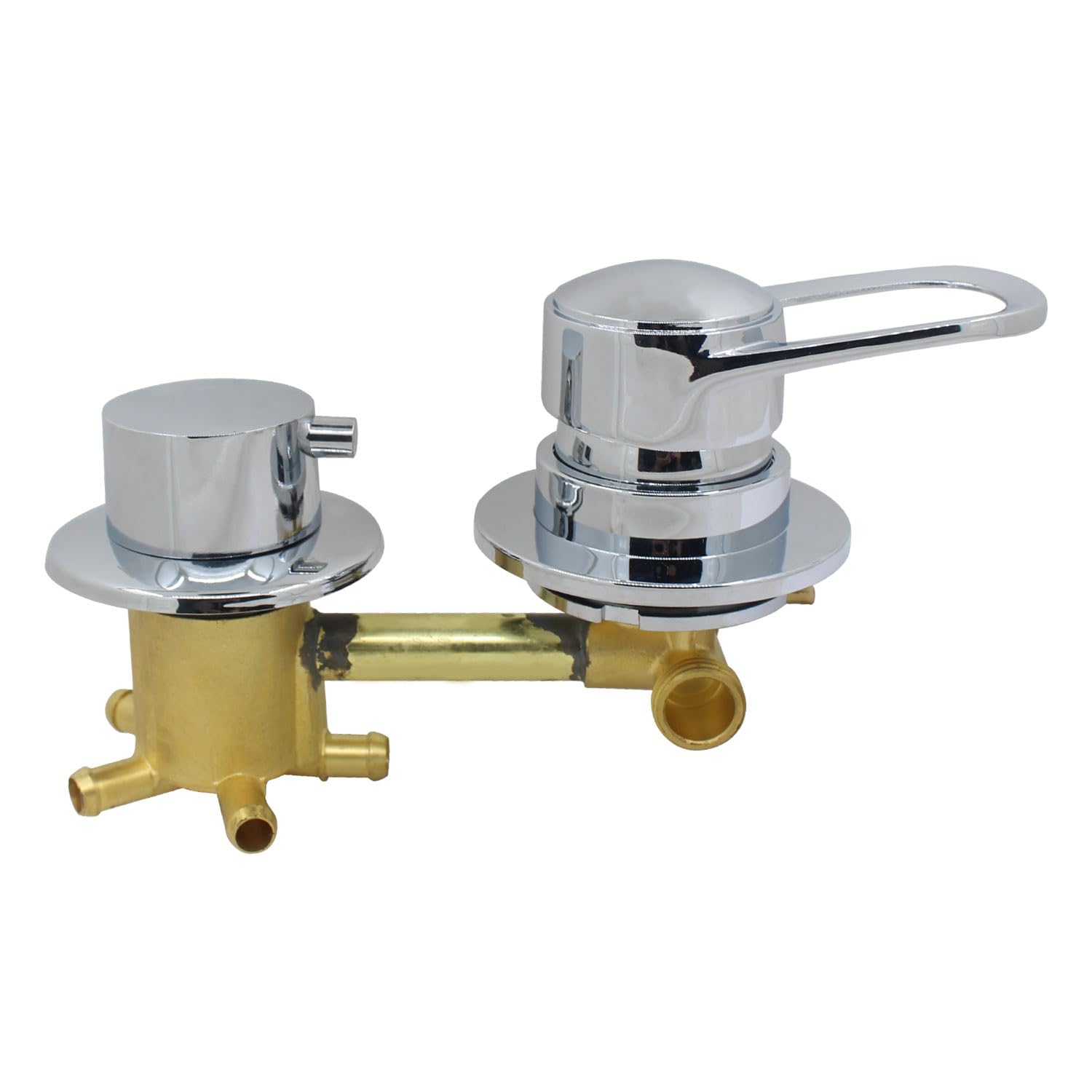 Concealed Shower Mixer Valve for Bathroom 2 3 4 5 Way Mixing Valve in Wall Shower Diverter Valve System Brass Built in System Control for hot and Cold Water Faucet taps Replacement Panel (5 Way 10cm)