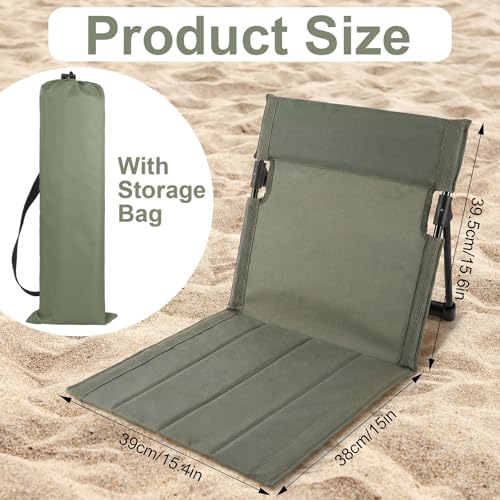 Karenhi 2 Pcs Foldable Poolside Chairs for Edge of Pool,Military Green by Karenhi - Used condition - Image 2