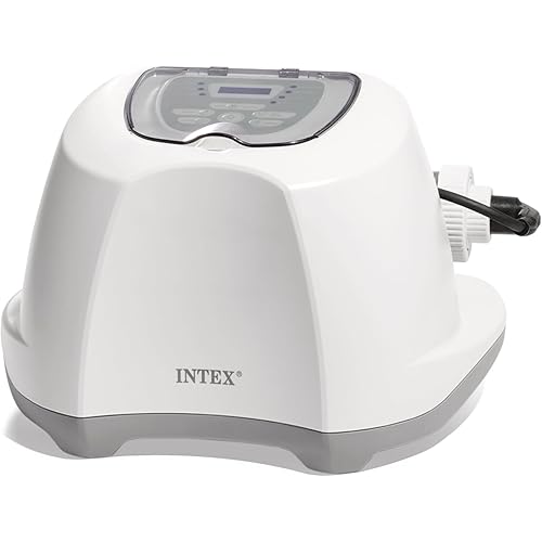INTEX Krystal Clear Saltwater Pool Chlorine System for Above Ground Pools up to 8,500 Gallons, Pool Cleaner with Automatic Timer and Self Cleaning