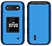 Nakedcellphone Case for Nokia 2760 2780 Flip Phone, Slim Hard Shell Protector Cover with Grid Texture for Tracfone N139DL, TA-1398, TA-1451, TA-1420 - Cobalt Blue