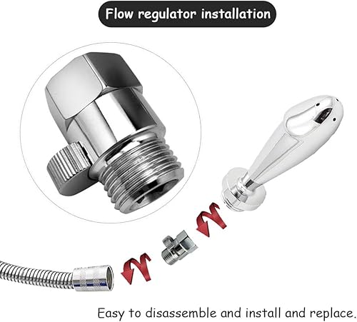 Miniatura 4 de Kit de enema de ducha de ducha, sistema de limpieza de ducha de 5 agujeros, regulador y manguera de 59 pulgadas