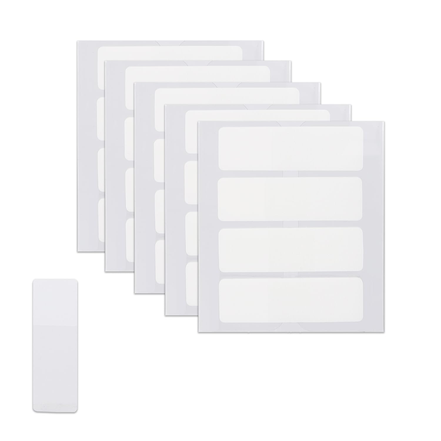 Gosknor 500pcs Sticky Index Labels, 1.54x0.47 Inch Writable Blank File Annotation Tabs Page Markers Signature Tags Message Notes Stickers for Stationery Documents Notebooks Book Supplies