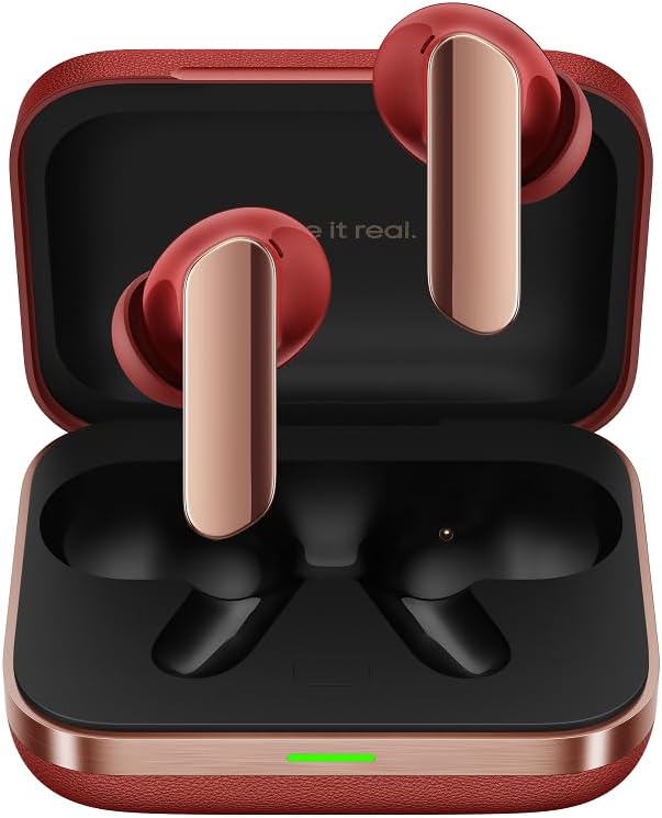 Buds Air 7 Pro with Ai Live Translation, 11mm+6mm Dual-dac Driver, 48 Hrs Playtime, 53 dB ANC, LHDC, 45Ms Low Latency, 360° Spatial Audio, IP55 Dust & Water Resistant, BT 5.4 - (Red)