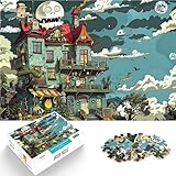 Puzzles de 1000 Piezas para Adolescentes Casa de Locos V2 Juguete Educativo de Aprendizaje Trato como Regalo para Toda la Familia 38x26cm