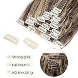 S-noilite 17-26 Inches(43-66cm) 8pcs Long Full Head Clip In Hair Extensions Extension Sexy Lady Fashion Choice 60 Colours (24 Inches-Curly, Dark brown & ash blonde) - Image 5