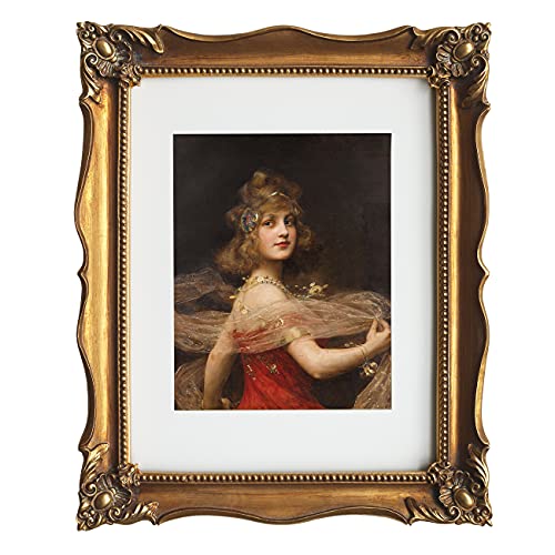 Asowin Antique Picture Frames,11×14 Baroque Photo Frames With Floral Relief, Wall And Tabletop Picture Frames Bronze #TOP8