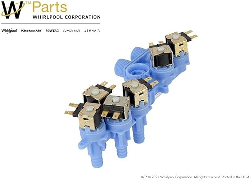 Miniatura 2 de Whirlpool W10853723 Válvula de entrada de agua, azul