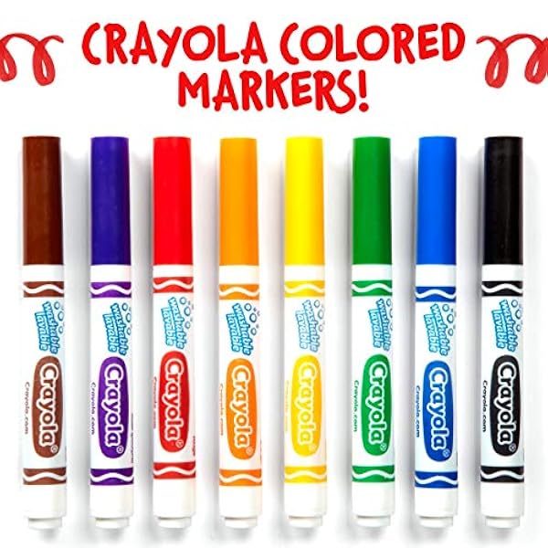 Crayola 12 Count Washable Bulk Markers, Red