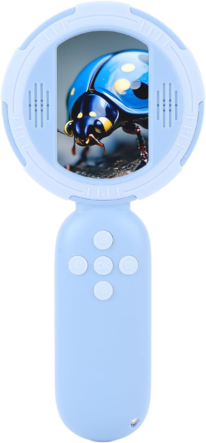 Toy Portable Digital Magnifier Small Microscope, 1MP Performance with 2 Inch IPS Screen, Ideal for Interactive Learning, Ideal for Students and Teachers