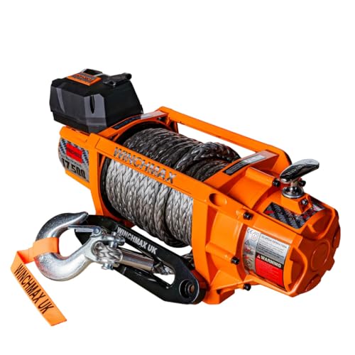 Winchmax winche eléctrico 17,500 lb 12V con cuerda sintética 20M miniatura 2