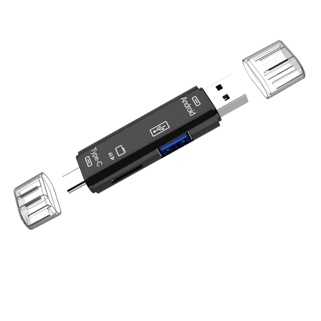 Kawn USB-C Type C/USB 3.1/Micro USB/OTG TF Card Reader for Phone MacBook Black-image-41