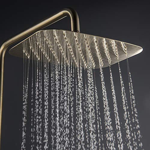 Ensemble de douche haute pression thermostatique mural avec cascade et pluie