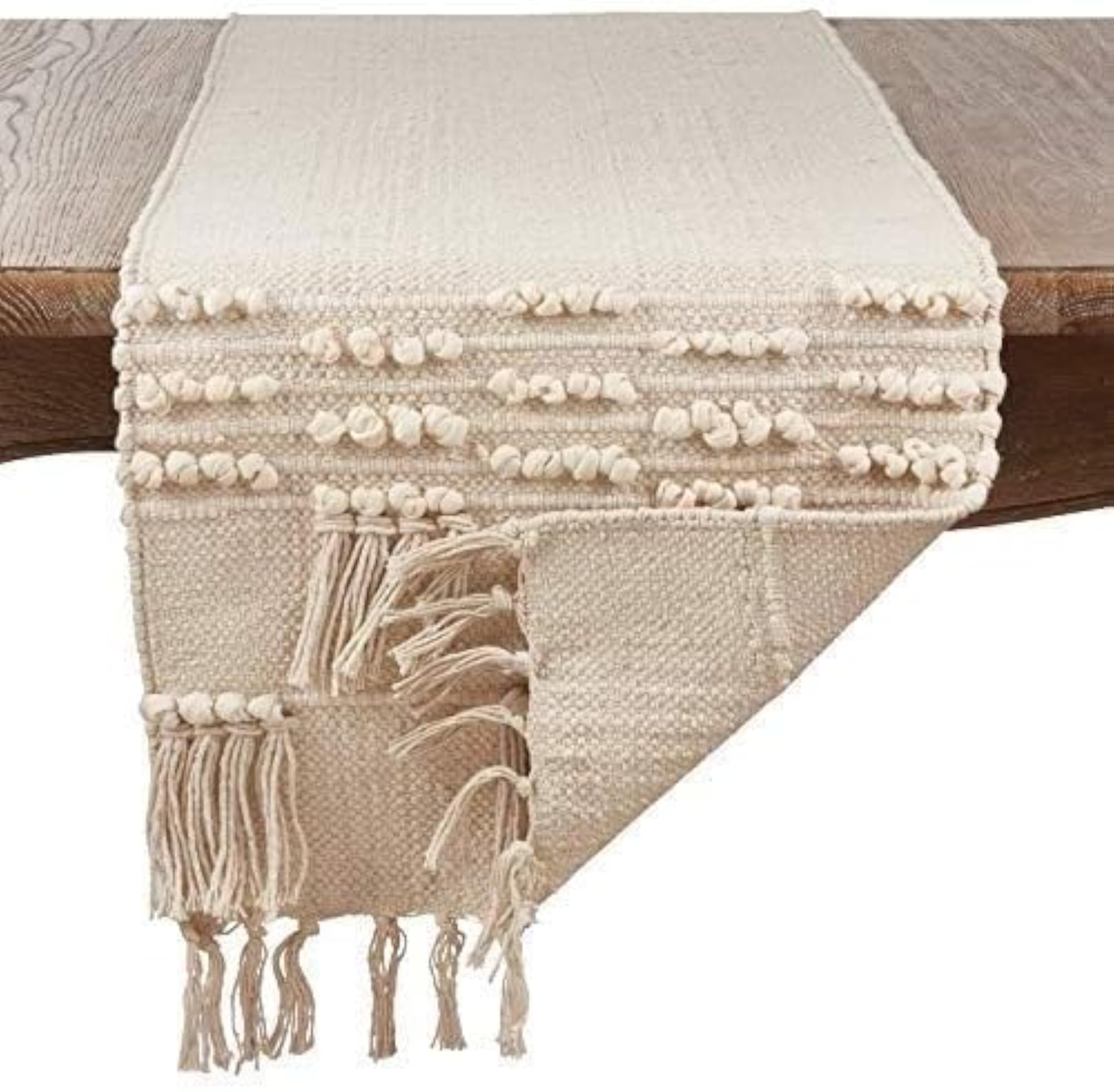 Rustic Handmade Cotton Khadi Table Runner for Dining Room