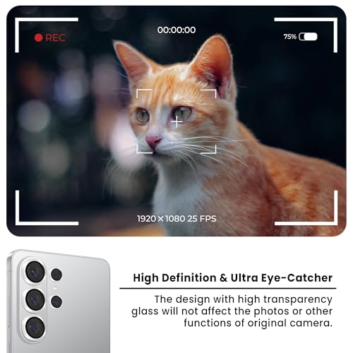 Image of FIRST MART Silver Camera Ring Guard Protector for Samsung Galaxy S26 Ultra | Tempered Glass with Metal Alloy Rings, HD Clear, Scratch Resistant, Case-Friendly | Pack of 1