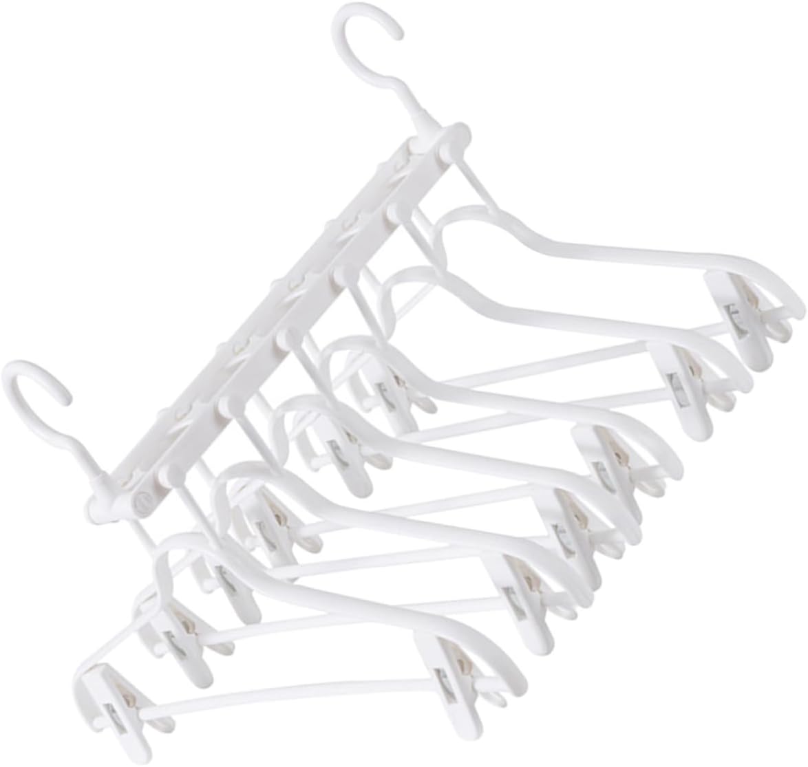 Foldable Clothes Drying Rack for Efficient Clothes Drying White Plastic Coat Hanger Household Hanger Easy to Use with Extendable Design for Traveling and Home