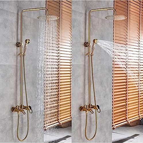 Ensemble de douche de baignoire doré anti-calcaire à jet cascade - 7