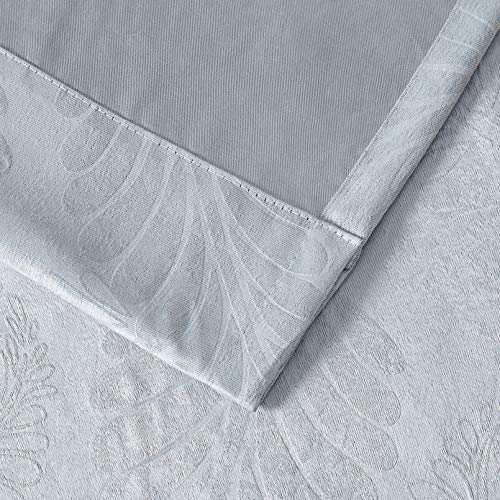 Linenzone - 3D Embossed Room Darkening Thermal Insulated Drapes - Set Of 2 Extra Wide Window Curtains With Two Fabric Tiebacks - Total Width 216 Inch (2 Panels 108" W X 120" L Each, Ivory) #TOP4