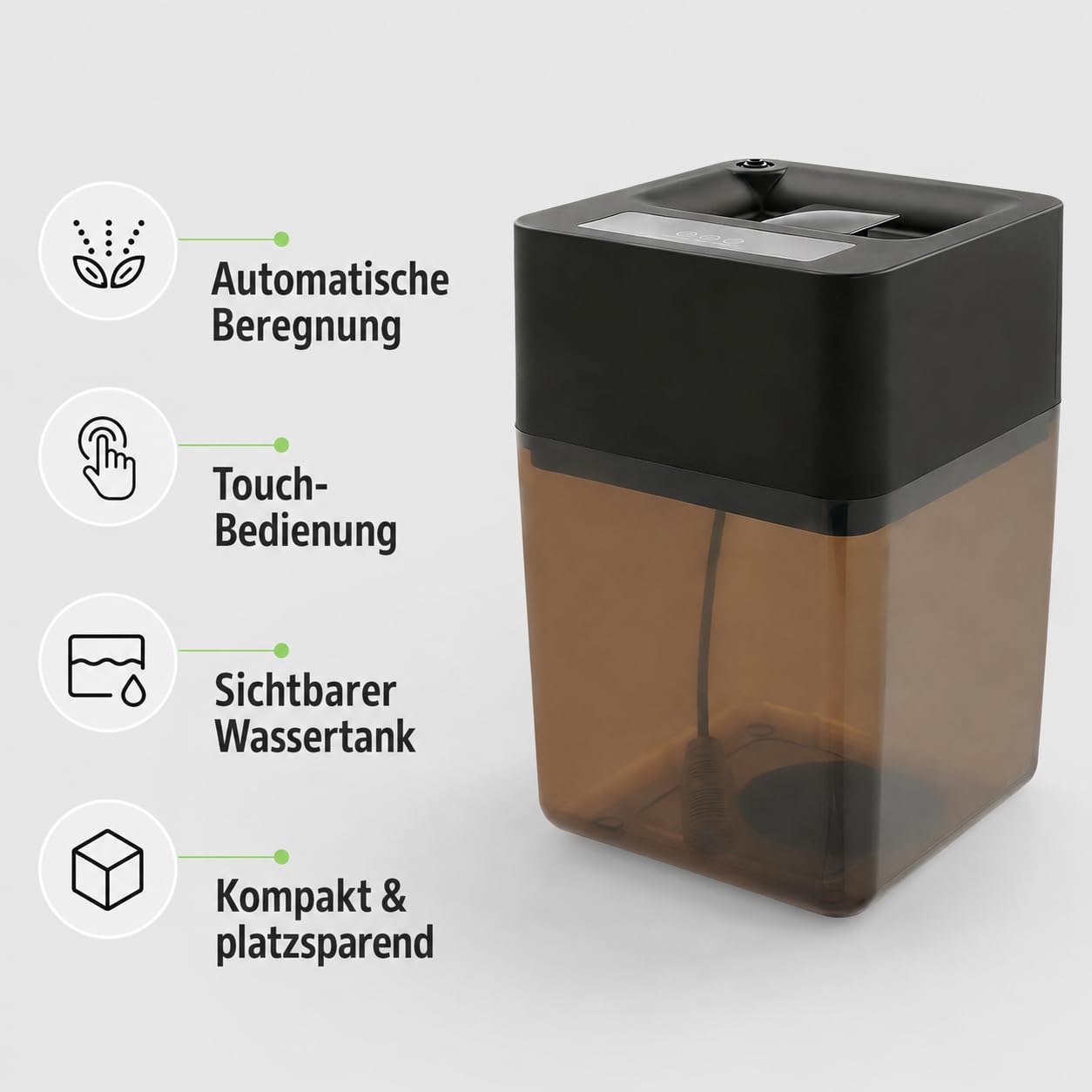 Terrarium Vernebler mit Timer,Automatischer Sprühapparat für Reptilien 12 L Wassertank, 4 Düsen,10 m Schlauch, für Terrarien
