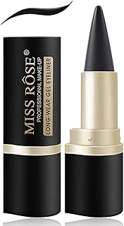 Black Gel Cream Eyeliner, Pencil Eyeliner &amp; Kajal, Tool Smudge Proof and Waterproof Matte Quick Dry Black Eye-liner Pencil...
