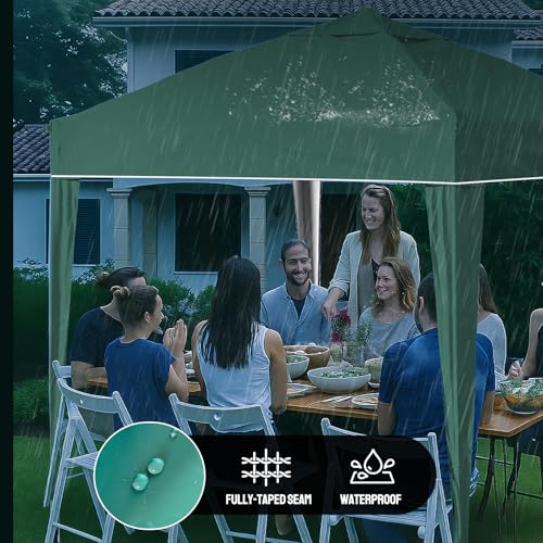 3x3m Heavy-Duty Pop-Up Gazebo - Waterproof & UV Protection Folding Shelter, Portable Shade Tent for Backyard, Garden, Beach, Camping, Parties & Events - Image 5