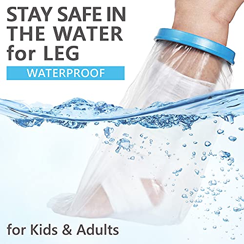 Japard Waterproof Leg Cast Cover For Shower, 23 Inches Small Medium Size For Adult, Woman Cast Cover For Foot Reusable, Sealed Watertight Cast Cover Leg, Shower Cast Bag, Bath Cast Cover (Leg) #TOP1