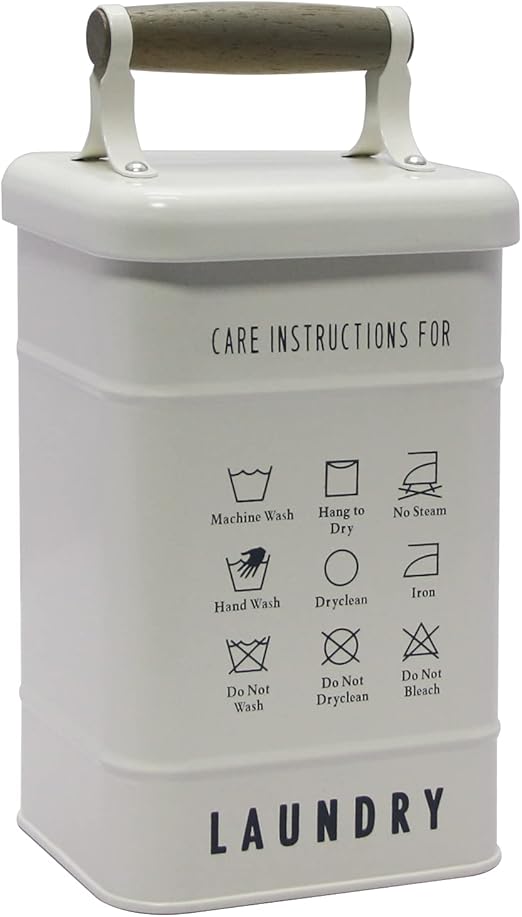 Generic BHG Farmhouse Style Decor Laundry Detergent Holder Canister Bin, Powder Pods Detergent