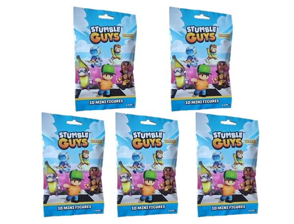 Stumble Guys 3D Serie 5 Minifiguren / 5x Sammeltüten