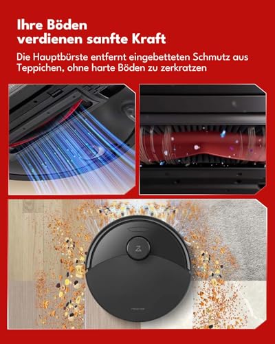 iRobacc 24 Stück Ersatzteile Set für Roborock Q10 S5+ Robot Staubsauger, Zubehörsets mit 2 Hauptbürste, 6 Seitenbürsten, 4 HEPA Filter, 6 Staubsaugerbeutel, 4 Wischtücher, 1 Bürste