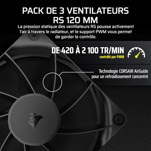 Watercooling CPU CORSAIR NAUTILUS 360 RS LCD avec radiateur 360mm et 3 ventilateurs RS120