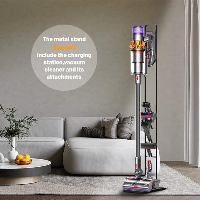 Image of Vacuum Stand for Dyson V11 V10 V8 V7 V6 with Wheels,Stable Metal Storage Bracket Stand Holder for Dyson Handheld DC30 DC31 DC34 DC35 DC58 DC59 DC62 Cordless Vacuum Cleaners & Accessories & Attachments