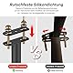 VETIN 4 Stück Höhenverstellbar Bettbeine, Metall Verstellbar Bettfüße 18-33 cm, Schwarz Bettrahmen Mittelstützbeine, Geeignet für Bettrahmen/Bett-Mittellatten/Robuste Metallbett-Ersatzbeine(4)
