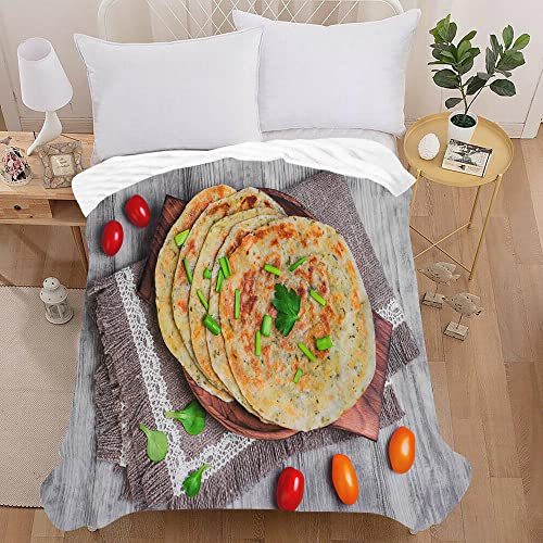Himlaya Flanelldecke Kuscheldecke Fleecedecke 3D Kreative Mexiko Burrito Tortillas Gedruckte Flauschige Weich Warm Decke, Wohndecke, Sofadecke, TV-Decke, Tagesdecke (Farbe E,130x100cm)