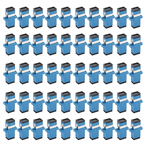 Ejoyous 50 Stück Glasfaser-Koppler SC-SC Simplex-Flanschstecker-Adapter Industriebedarf