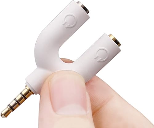 Miniatura 3 de Paquete de 2 divisor doble de 0.138 in, auriculares y micrófono, TRRS 4 pines