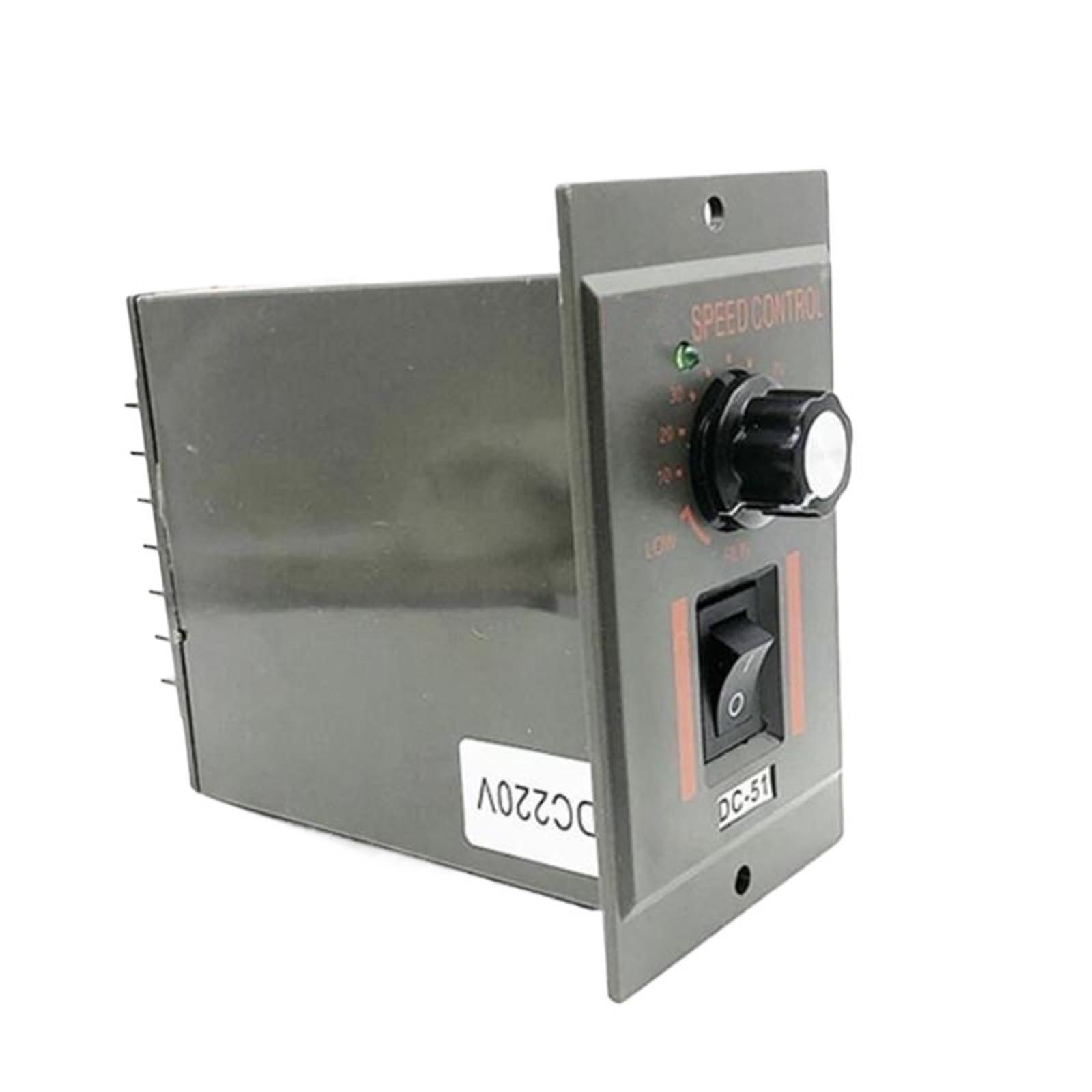 Controlador de Velocidad del Motor, Modelo de Unidad, Interruptor de Encendido/Apagado AC 220V 50HZ, 6 terminales, indicador LED Verde, Voltaje de Salida 12V 24V 36V 48V 90(DC 24V)