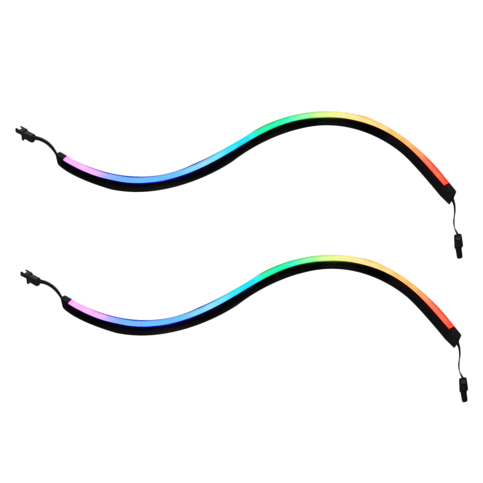 EXCEART Barra Luminosa Argb per Case PC 5v, 2 Pezzi, 400 Mm