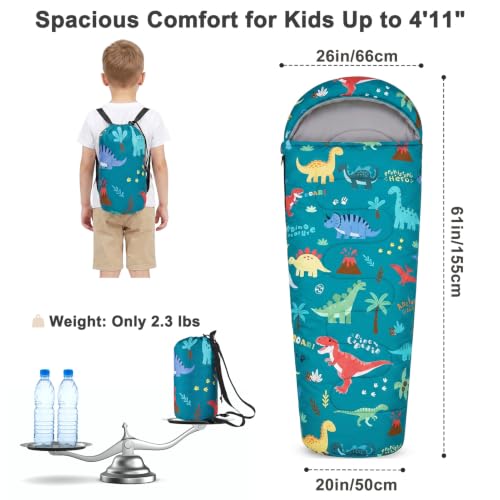 Basumee Bolsa de Dormir para Niños Toddlers, 3 Temporadas, cálida y para clima fresco miniatura 5