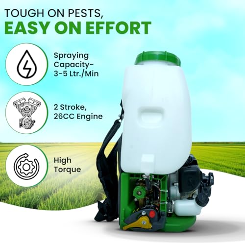 Image of Ralli 2 Stroke Engine Operated Knapsack Sprayer | Engine Produces High Torque for Better Field Operation | Chemical Tank Capacity -20 /15L, Engine - 2 Stroke 26CC | FMTTI Approved