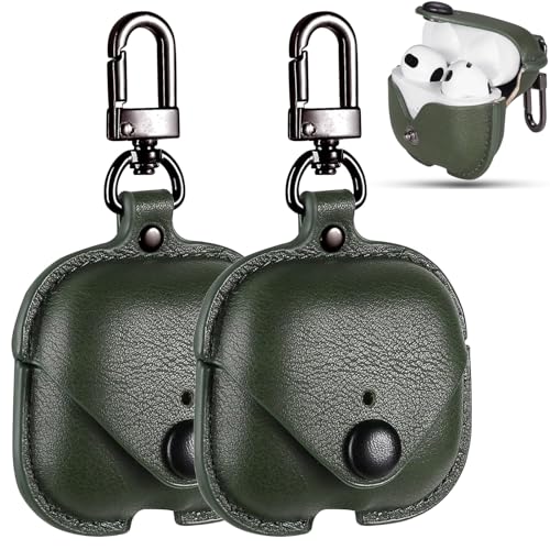 CIOODDW airpods 3 �P�[�X�Ή� airpods3 �����{�v PU���U�[ �P�[�X �v �S�ʕی� �[�d LED���C�g�������� �ϏՌ� �y�� �L�Y�h�~ ������� ���C�����X�[�d�Ή� �L�[�z���_�[�t���G�A�|�b�c��O���� �J�o�[�i�O���[���j